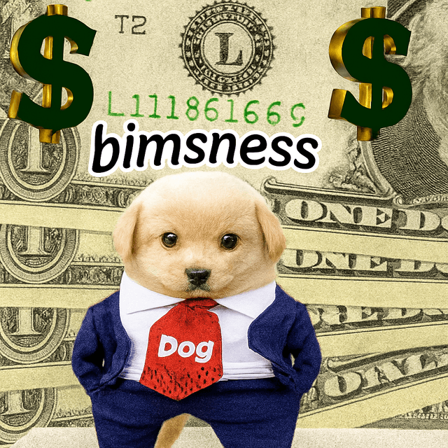 Business dog with red Dog tie