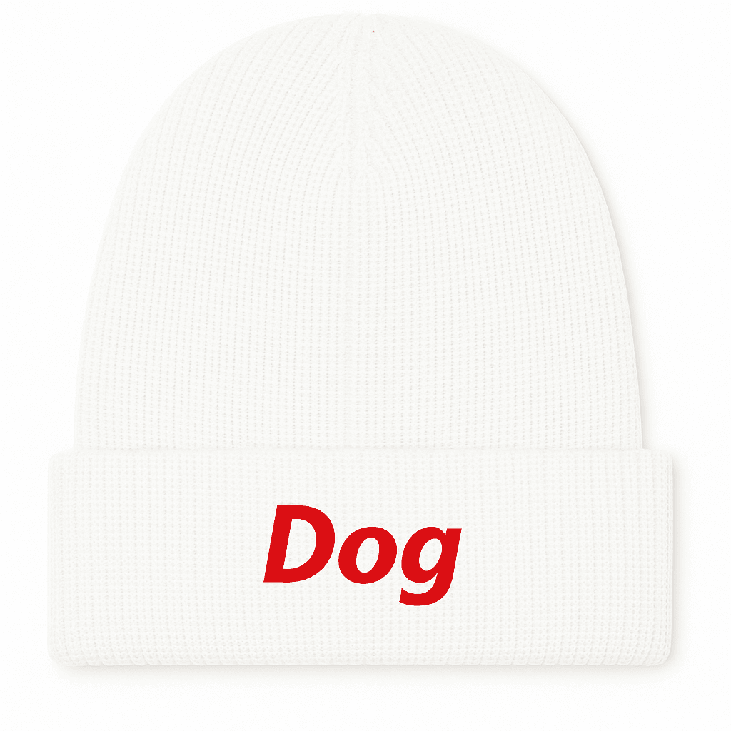 Dog beanie white