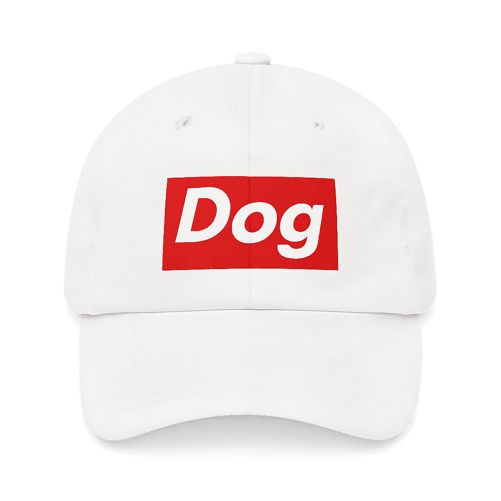 Dog hat white