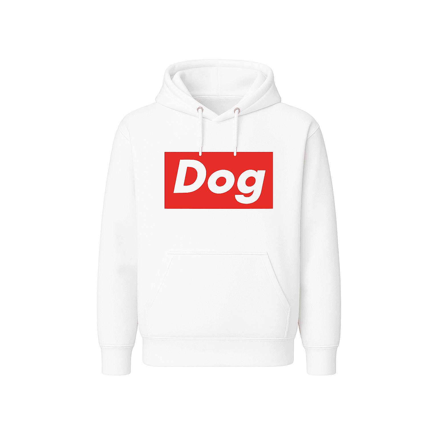 Dog hoodie white