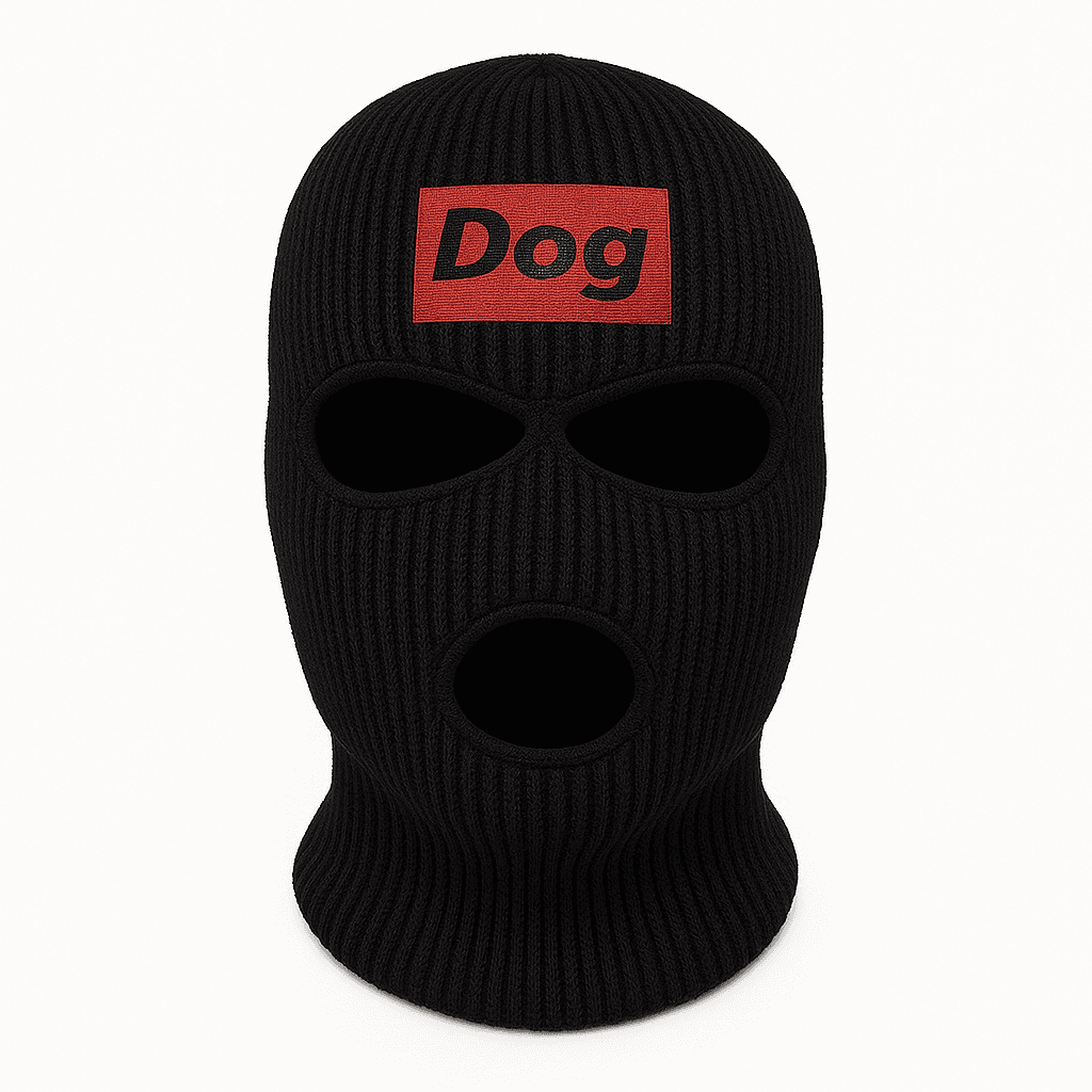 Dog ski mask black
