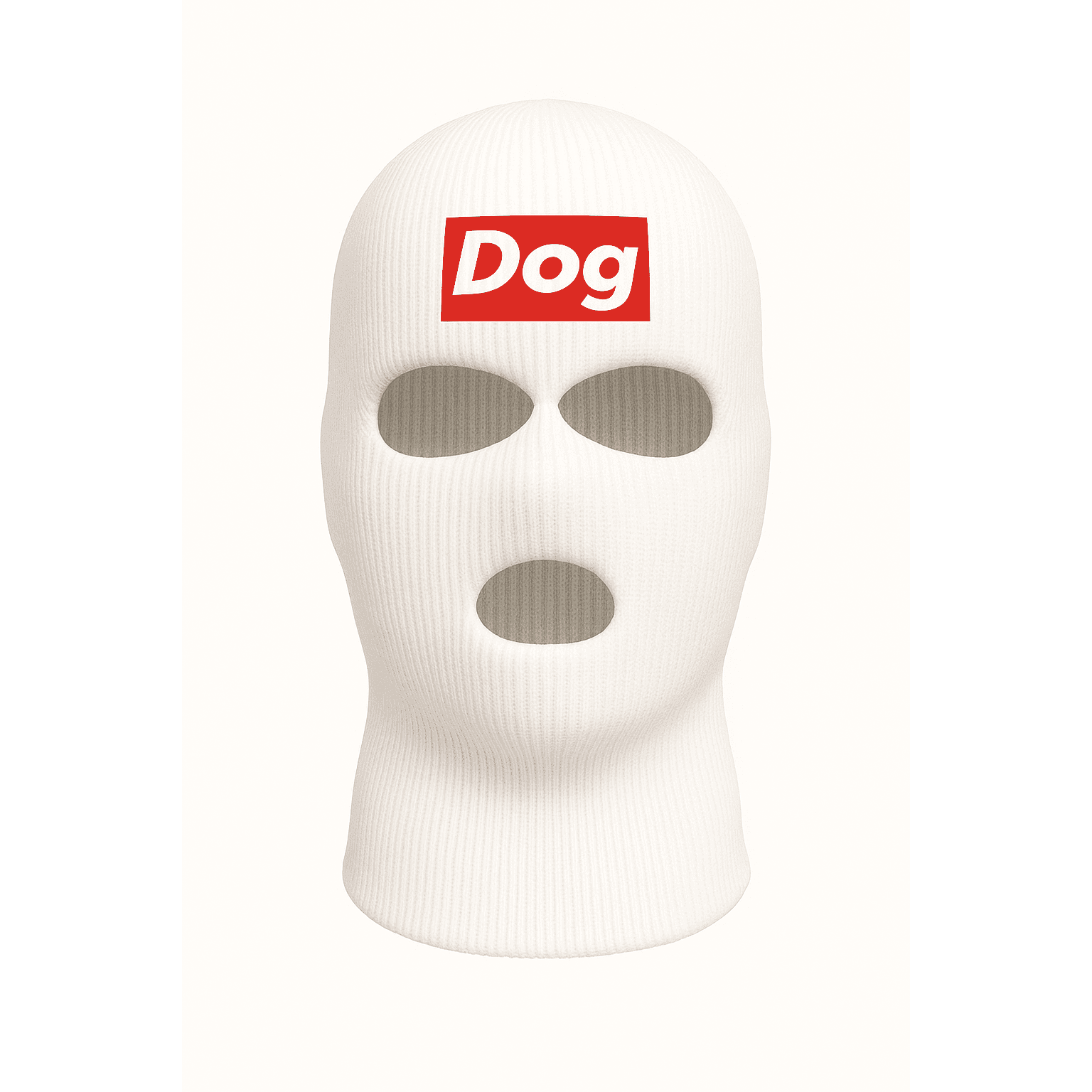 Dog ski mask white