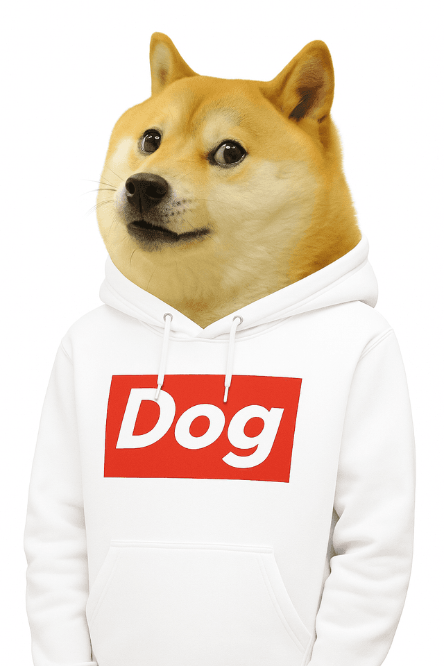Doge wearing Dog hoodie